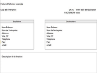 Modèle de Facture Proforma Modèle de Facture Proforma