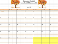 Calendrier Familial 2013-2014 Calendrier Familial 2013-2014