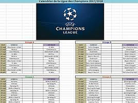 Calendrier Ligue des Champions 2014 Calendrier Ligue des Champions 2014