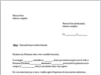 Modèle de Lettre procuration bancaire Modèle de Lettre procuration bancaire