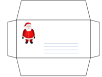 Lettre et enveloppe père Noël Lettre et enveloppe père Noël