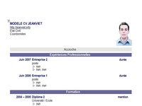 Modèle de CV Word Modèle de CV Word