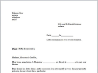 Modèle de Lettre refus de succession Modèle de Lettre refus de succession