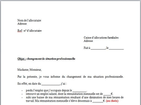 Modèle de Lettre changement de situation CAF Modèle de Lettre changement de situation CAF