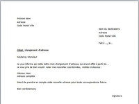 Modèle de Déclaration de changement d'adresse Modèle de Déclaration de changement d'adresse