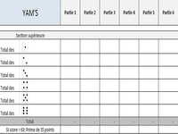 Feuille de score Yam's Feuille de score Yam's
