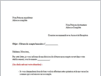Modèle de Lettre clôture de compte bancaire Modèle de Lettre clôture de compte bancaire