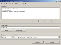 Free YouTube to iPod Converter <a style="padding: 2px 5px 2px 5px; color: #fff; background-color: #7FAF01;" href="http://www.lelogicielgratuit.com/download/convertisseur/">convertisseur</a> <a style="padding: 2px 5px 2px 5px; color: #fff; background-color: #7FAF01;" href="http://www.lelogicielgratuit.com/download/ipod/">ipod</a> <a style="padding: 2px 5px 2px 5px; color: #fff; background-color: #7FAF01;" href="http://www.lelogicielgratuit.com/download/psp/">psp</a> <a style="padding: 2px 5px 2px 5px; color: #fff; background-color: #7FAF01;" href="http://www.lelogicielgratuit.com/download/youtube/">youtube</a>