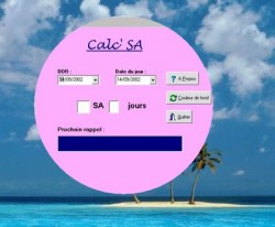 CalcSA <a style="padding: 2px 5px 2px 5px; color: #fff; background-color: #7FAF01;" href="http://www.lelogicielgratuit.com/download/amenorhee/">aménorhée</a> <a style="padding: 2px 5px 2px 5px; color: #fff; background-color: #7FAF01;" href="http://www.lelogicielgratuit.com/download/bebe/">bébé</a> <a style="padding: 2px 5px 2px 5px; color: #fff; background-color: #7FAF01;" href="http://www.lelogicielgratuit.com/download/date-grossesse/">date grossesse</a> <a style="padding: 2px 5px 2px 5px; color: #fff; background-color: #7FAF01;" href="http://www.lelogicielgratuit.com/download/enceinte/">enceinte</a> <a style="padding: 2px 5px 2px 5px; color: #fff; background-color: #7FAF01;" href="http://www.lelogicielgratuit.com/download/grossesse/">grossesse</a>