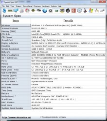 System Spec <a style="padding: 2px 5px 2px 5px; color: #fff; background-color: #7FAF01;" href="http://www.lelogicielgratuit.com/download/inventaire/">inventaire</a> <a style="padding: 2px 5px 2px 5px; color: #fff; background-color: #7FAF01;" href="http://www.lelogicielgratuit.com/download/systeme-2/">système</a>