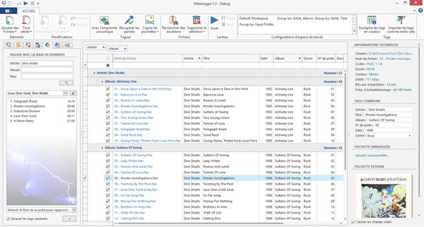 Quels logiciels gratuits pour gérer sa collection de musique ? Metatogger-screen