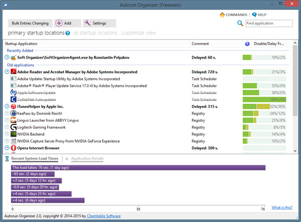 Les meilleurs logiciels gratuits d’optimisation PC Autorun%20Organizer-screen